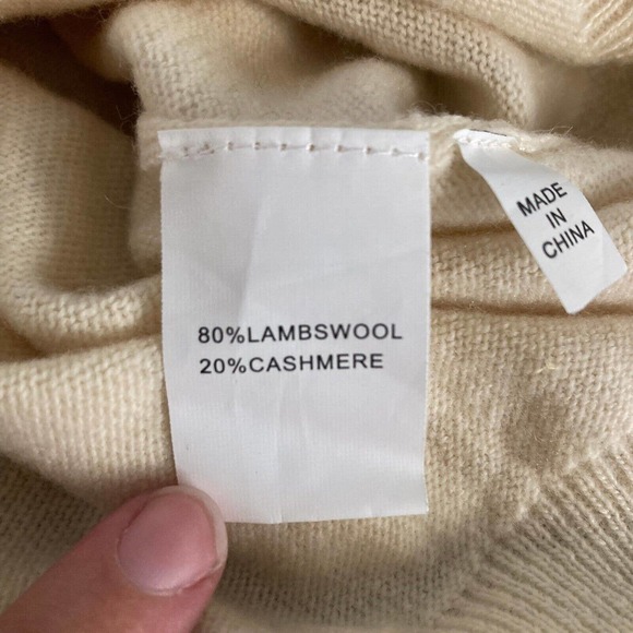 Tocca Sweater Womens Sz S Ivory Embroidered Bow Lambswool Cashmere - Picture 10 of 11